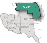 Upper Great Plains Region WAPA map