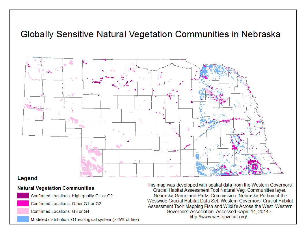 Globally sensitive natural communities in nebraska